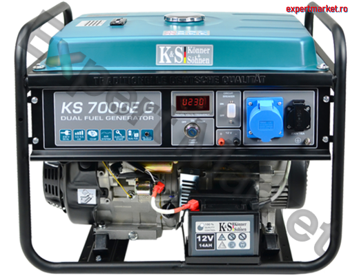 Imagine pentru KS 07000E G GENERATOR PE GAZ/BENZINA 5.5KW cu pornire la cheie